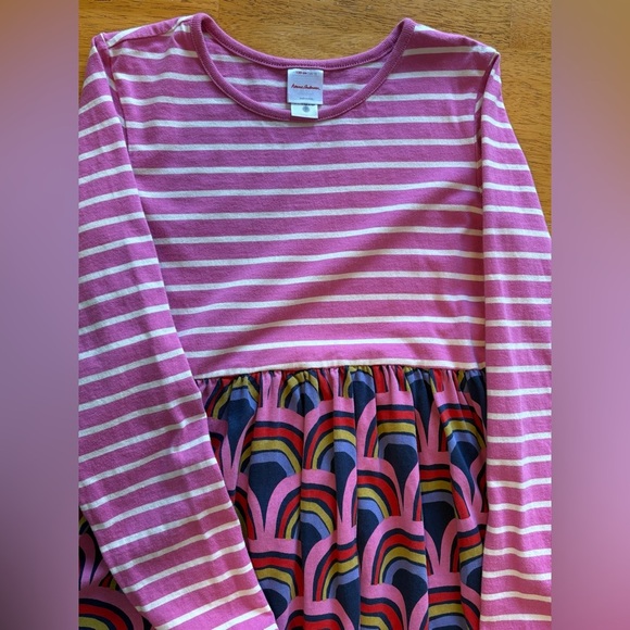 Hannah Anderson Long Sleeve Dress Rainbow Pink Stripe Size 12 - 150 cm - Picture 7 of 12